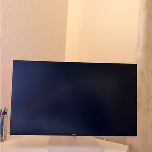 Dell Black Monitor with Silver Stand